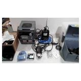 Electronics and tools lot, Aiwa bookshelf sound