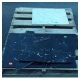 Two Marble slabs, one has been damaged