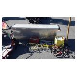 Outdoor lot, includes gas can, no lid, tamper,