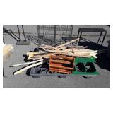 Skid lot, includes what not shelves, magazine