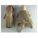 Two vintage dolls one is plastic