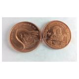 Two copper coins