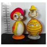 Vintage Mexican Folk Art Paper Mache Banks: