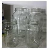Canning jar and lid lot with half gallons,