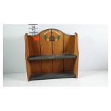 Country craft wooden wall shelf