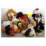 Plush toys, Tweety Bird & Sylvester, dogs, cat,
