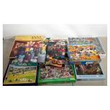 Puzzles, nine, 500-1000 pieces