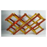 Accordion wine rack in cool 70s colors