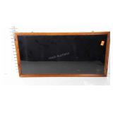 Display case. Measures 14"x27.5" and 1" deep.