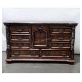 Tall Dresser, modern styling, faux marble top