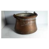 Copper pot with iron bail handle
