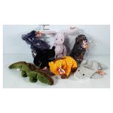 Seven Ty Beanie Babies, includes Princess bear,