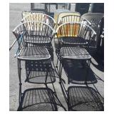 Wrought Iron patio chairs, group of four