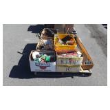 Skid lot, includes tools, golf clubs no heads,
