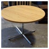 Office Table, 42" round top, chrome base, seller