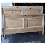 Bed, Pine Sleigh bed, Queen size, includes side