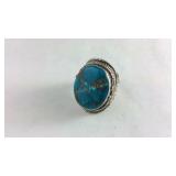 Size 8- Sterling turquoise ring