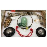 Jewelry-beaded belt, necklaces, pendants etc