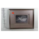 Angel picture nicely double matted in frame.