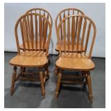 Dining Chairs, set of 4 arrow bow back chairs