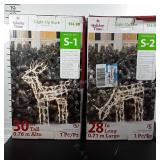 Light up doe & buck Christmas Yard Ornaments