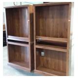 Bookcases, pair of laminated furniture cases 36"