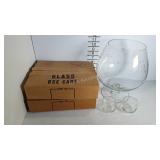 Punch Bowl shaped like brandy snifter with 2