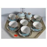 Noritake Tea Set of 6 cups, 5 saucers, & Sugar