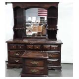 Bedroom Furniture, pine 9 drawer dresser with