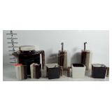 Pier One Stoneware Kitchen Pieces: tea pot, 3 tea