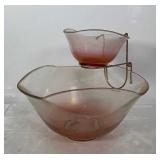 Mid century chip & dip bowl set.
