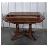 Dining Table, oak extension table with two 14"