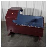 Rocking Baby Cradle, painted with Hood, 38long x