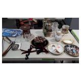 Housewares, tea pot, pitcher, collector plates,