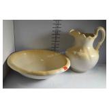Ceramic Pitcher & Bowl
