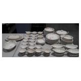 Dinner China, rose Decor, older but no makers