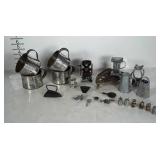 Metal ware  and miniatures. Everything is metal
