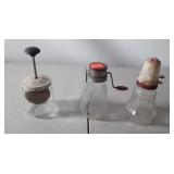 Kitchen choppers, three vintage choppers