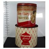 Older cans: Tom Sturgis Pretzels & Bonomo