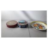 Vintage cookie containers, and painted enamel