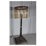 Table Lamp, the fringe type shade is included but