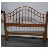 Oak Bed, arched spindle headboard with Folding