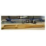 Skies and crutches, Elan 903 skies with poles,