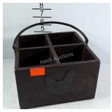 Wooden ware, chicken design divided box with
