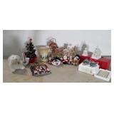 Christmas lot: metal sleigh, Coca-Cola  bear,
