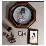 DeGrazia plate, plaque & Magnets along with other