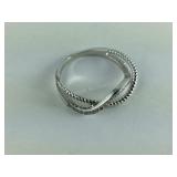Size 8 Sterling silver CZ ring