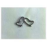 Sterling silver heart earrings