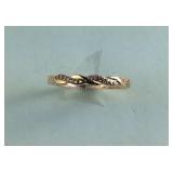 Size 8 rose gold over Sterling silver ring