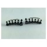 .925 Sterling Blue Stone Dangle earrings approx